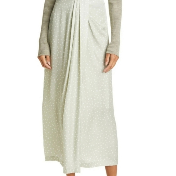 Vince Dresses & Skirts - NEW Vince Stone Dot Silk Blend Midi Skirt